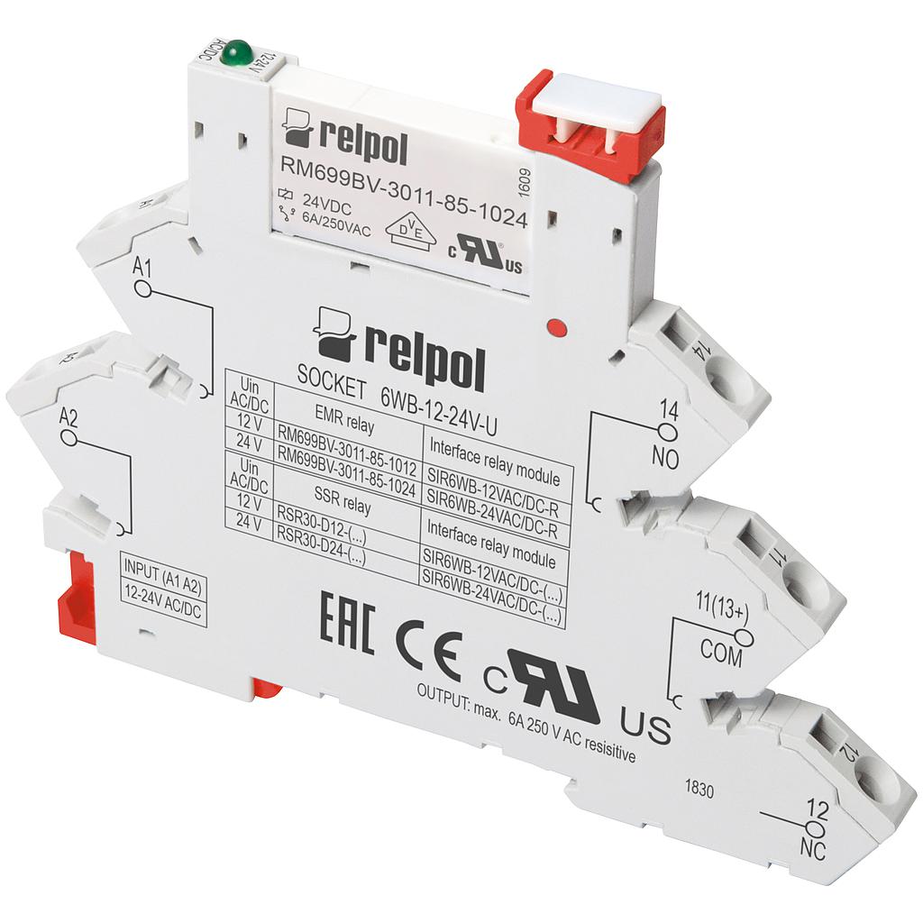 ИНТЕРФЕЙСНО РЕЛЕ SIR6WB-24VDC-R