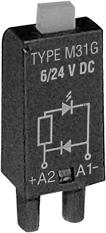 МОДУЛ LD M31G черен 6/24VDC 